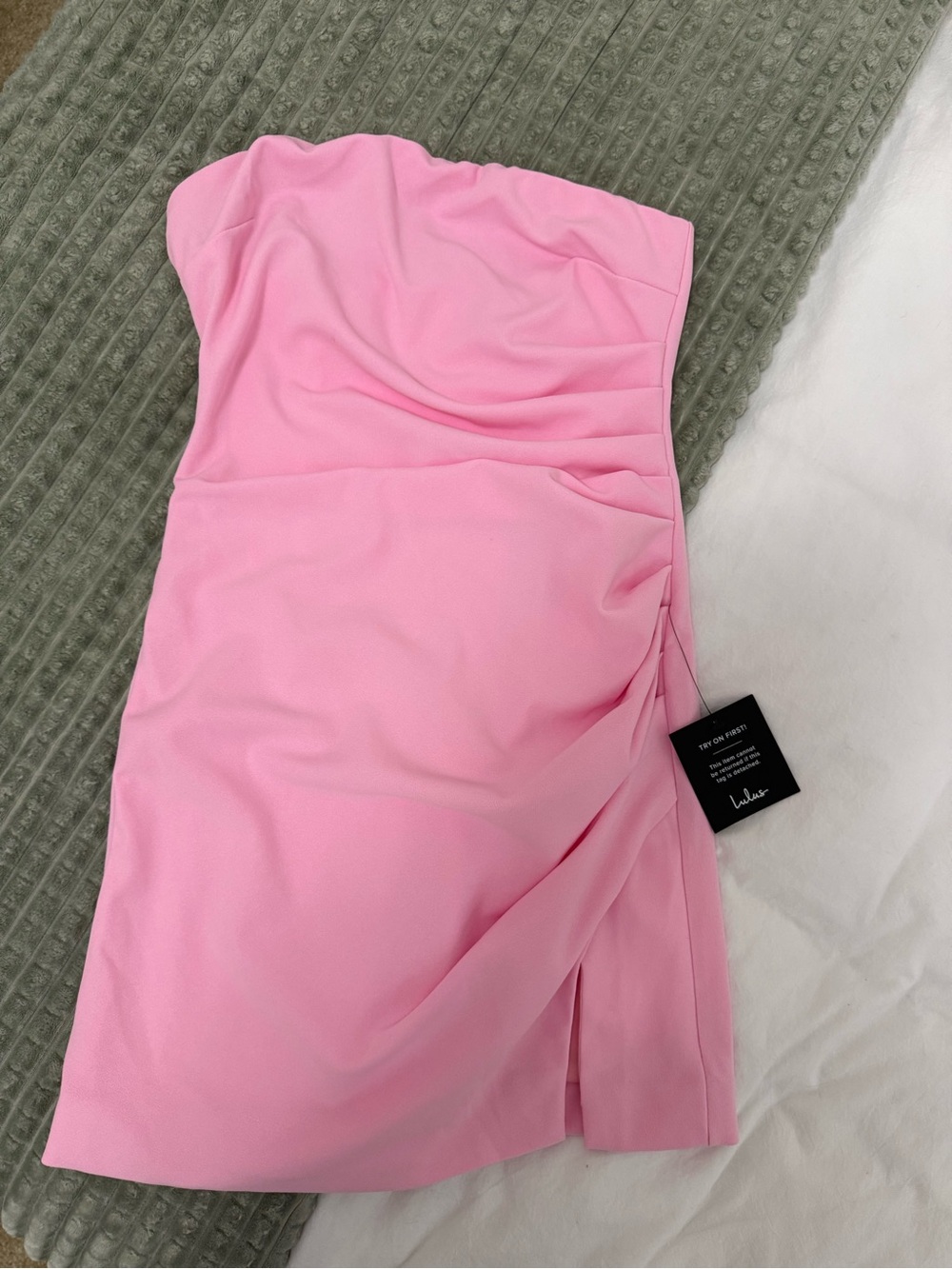 Lulu's Bubblegum Pink Strapless Ruched Cocktail Dress